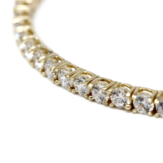 Bracciale Tennis Giallo con Zirconi Bianchi 3 mm