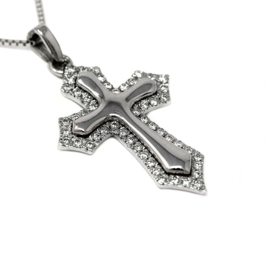 Pendente Croce con Diamanti CT 0.25