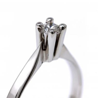 Anello Solitario con Diamante Bianco Naturale  Modello Giza CT 0.05 VS1 F