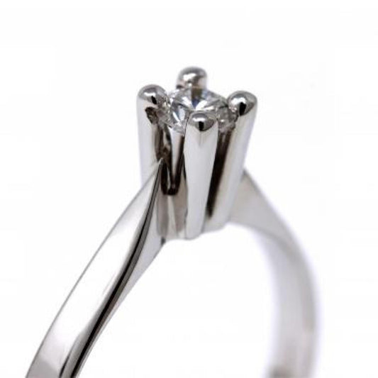 Anello Solitario con Diamante Bianco Naturale  Modello Giza CT 0.05 VS1 F