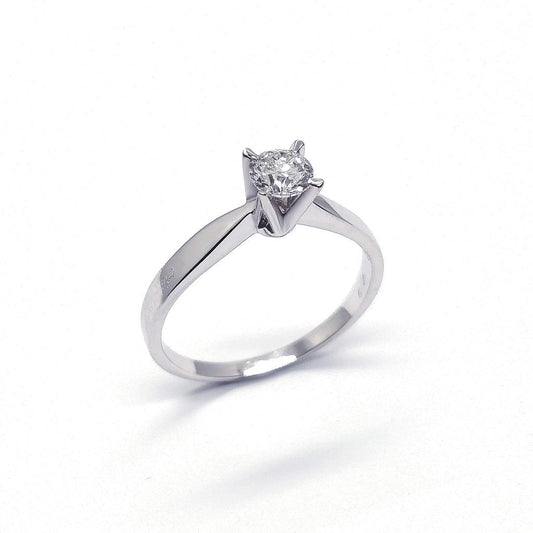 Anello Solitario con Diamante Modello Giza CT 0.40 VVS1 D