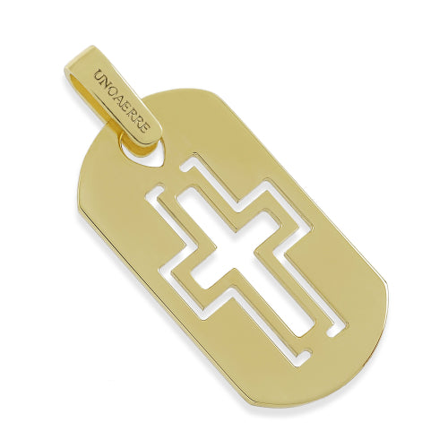 Pendente con targhetta e croce Unoaerre Ref. 2540