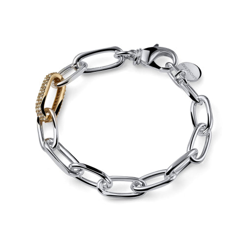 Bracciale bicolore con maglia in zirconi Unoaerre Ref. 2776