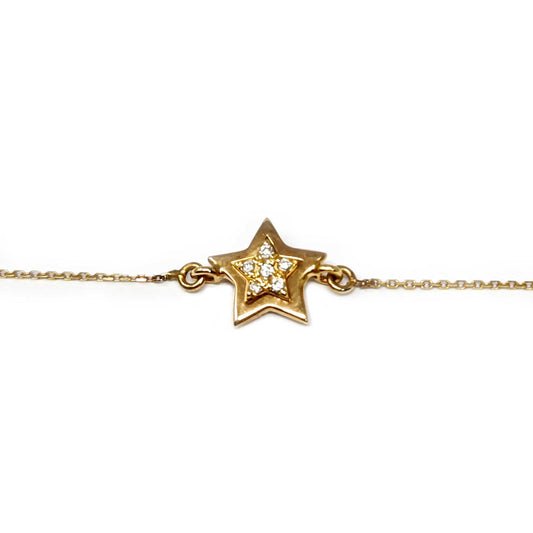 Bracciale Stella in Oro Rosa e Diamanti CT 0.03