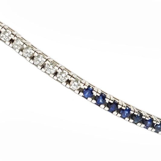 Bracciale Tennis con Zaffiri CT 1.87 e Diamanti CT 0.88