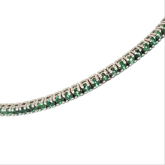 Bracciale in Oro Bianco con Smeraldi CT 2.00