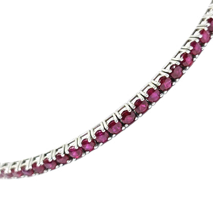 Bracciale in Oro Bianco con Rubini CT 5.50