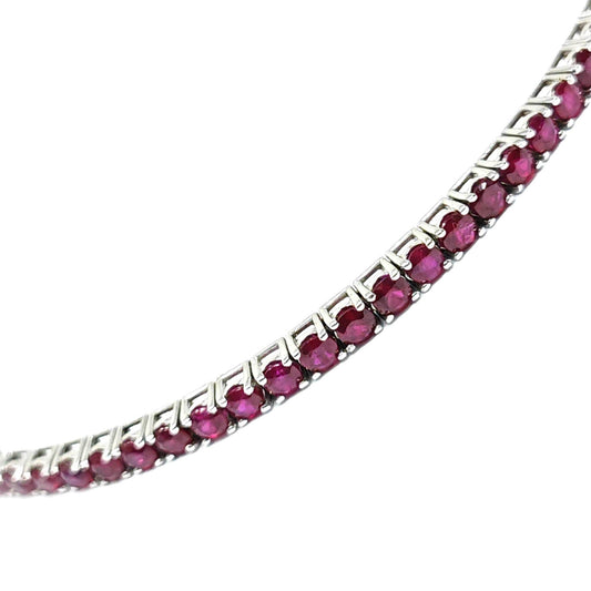 Bracciale in Oro Bianco con Rubini CT 5.50
