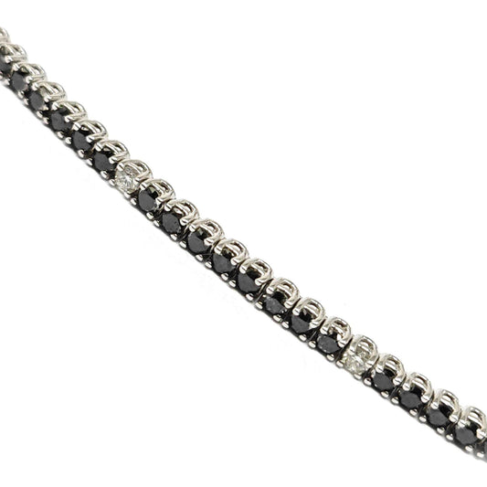 Bracciale Tennis con Diamanti CT 0.48 VS1 F Neri CT 3.19