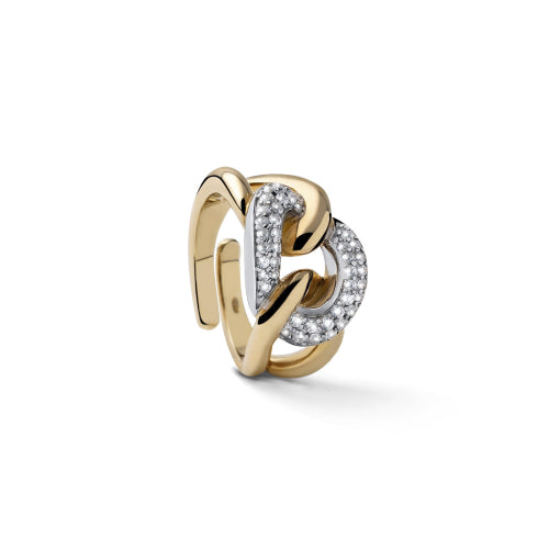 Anello grumetta in argento dorato e zirconi Unoaerre Ref. 6567