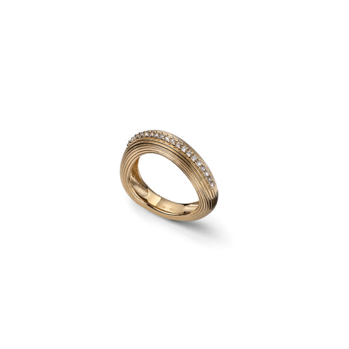 Anello in argento dorato e zirconi Unoaerre Ref. 6668