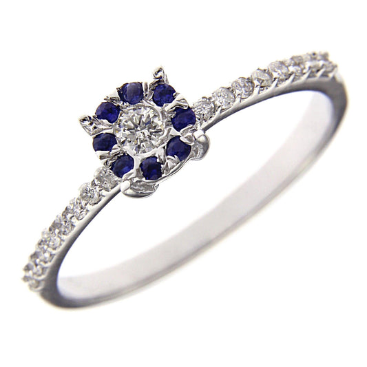 Anello con Zaffiri CT 0.06 e Diamanti CT 0.17