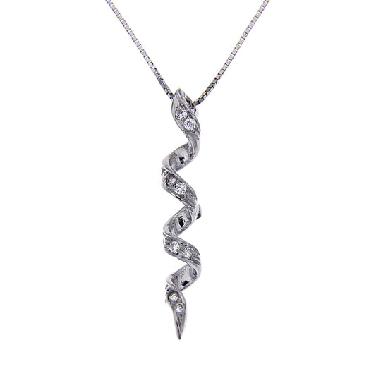 Pendente Stilizzato con 11 Diamanti CT 0.13