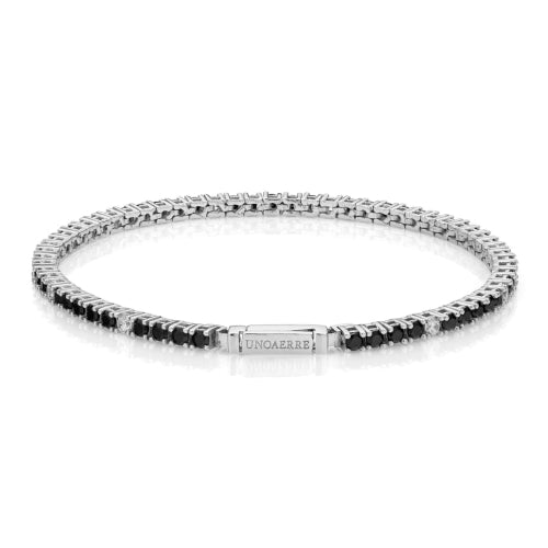 Bracciale Tennis pietre nere e bianche Unoaerre Ref. 6386