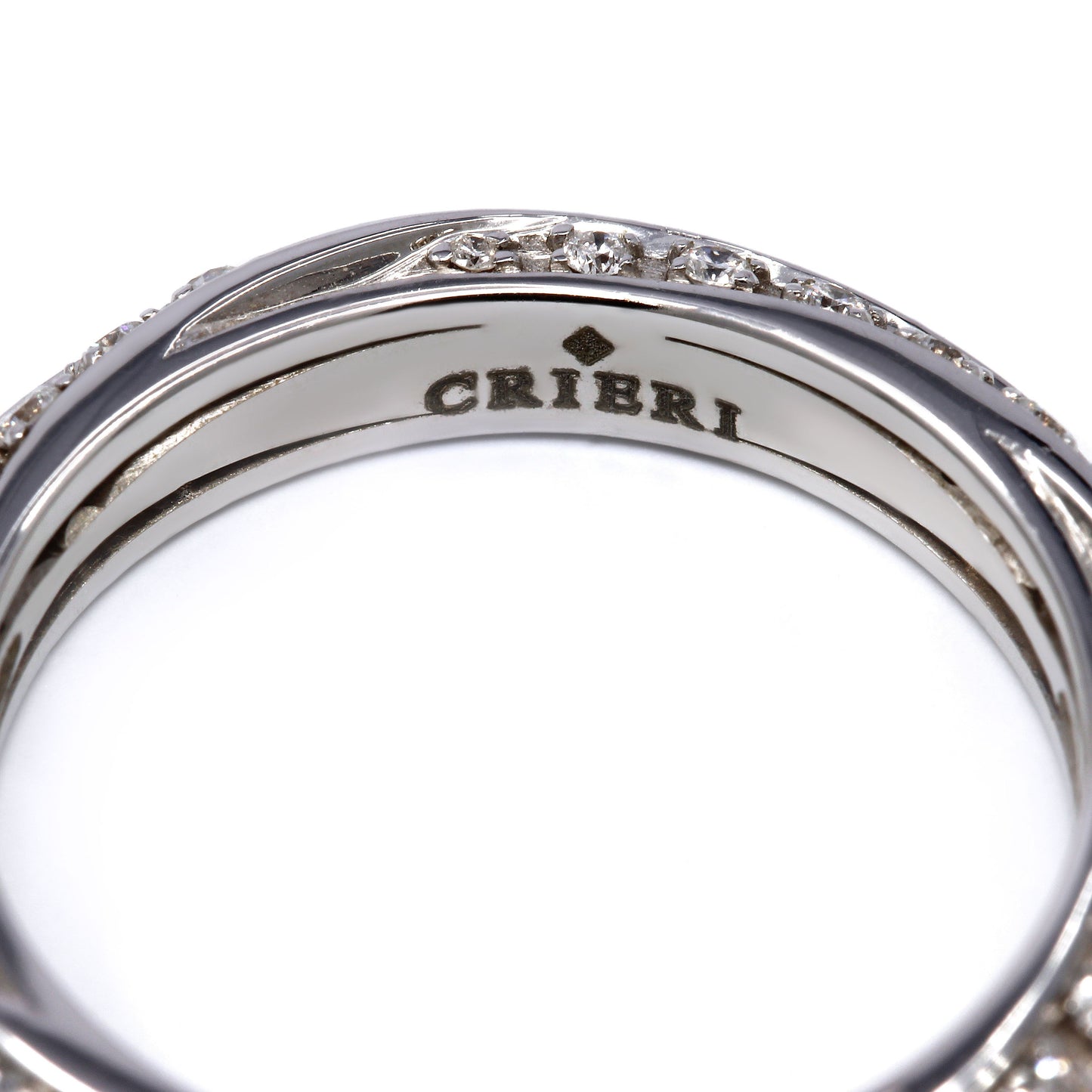 Anello Giradito crieri Riviera con Diamanti CT 1.10