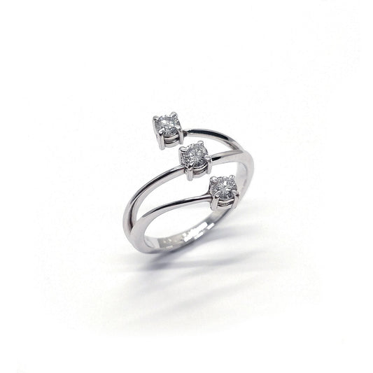 Anello Trilogy con Diamanti CT 0.51 VS1 E