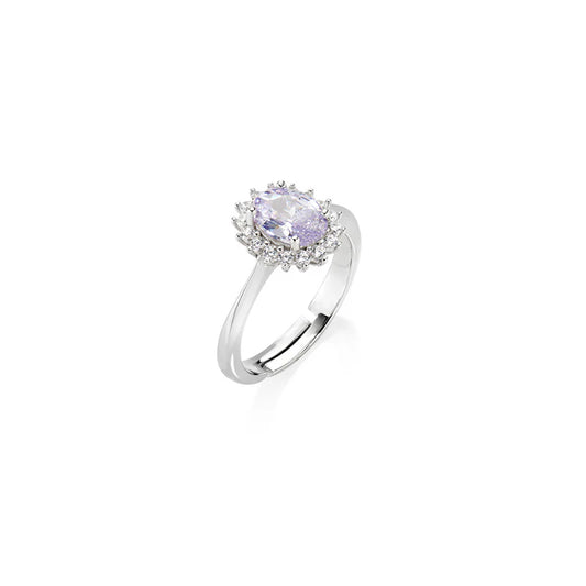 Anello Mini Royal Lady con Zircone Lillà Ref. ANLDPBBLA2