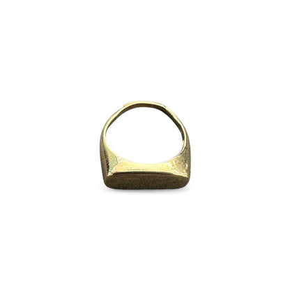 Anello in argento dorato 925 a piastra sopra