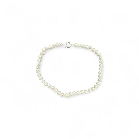 Girocollo di Perle mm 8.5 con Chiusura in Argento