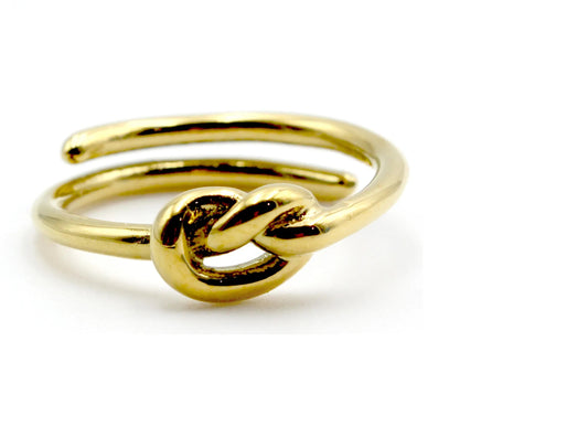 Anello Nodo Dorato Regolabile