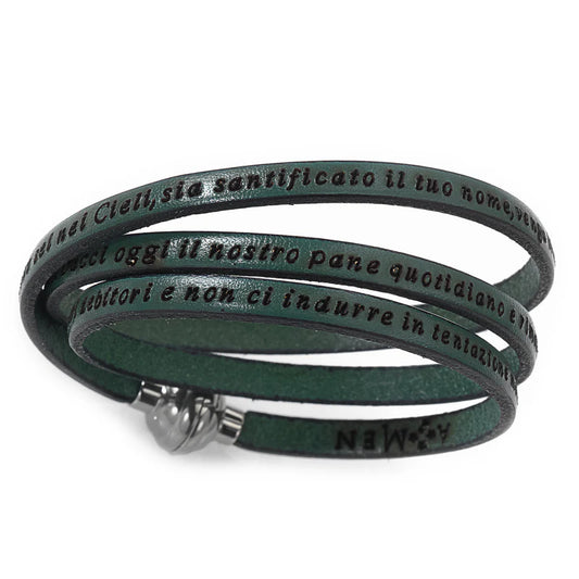Bracciale Preghiera Verde Militare Padre Nostro Ref. PNIT15-57