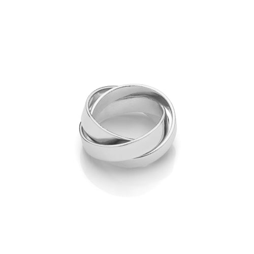 Anello argentato doppio Lux 2423