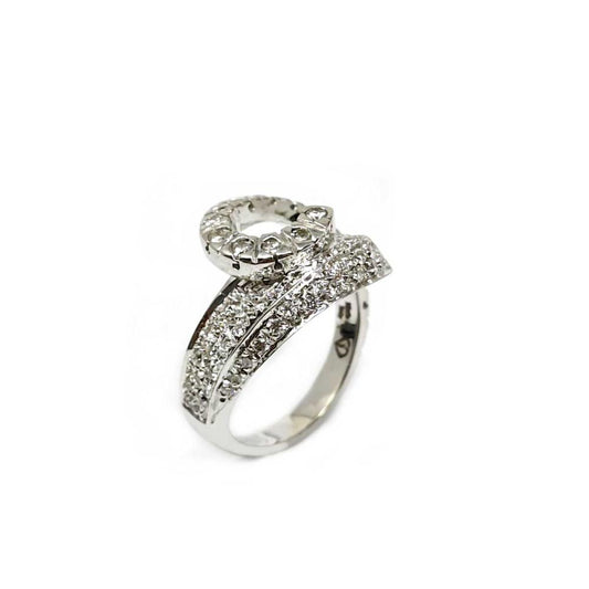 Anello in Oro Bianco con Diamanti CT 1.02