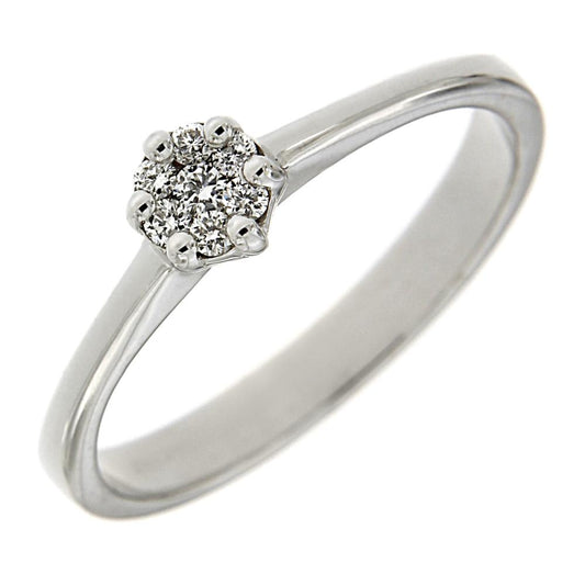 Anello Rosetta con Diamanti CT 0.12