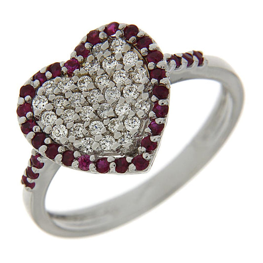 Anello con Diamanti CT 0.28 e Rubini CT 0.33