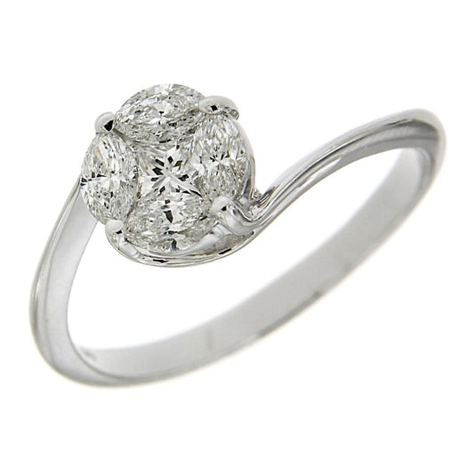 Anello con Diamanti Taglio Princess e Marquise CT 0.60