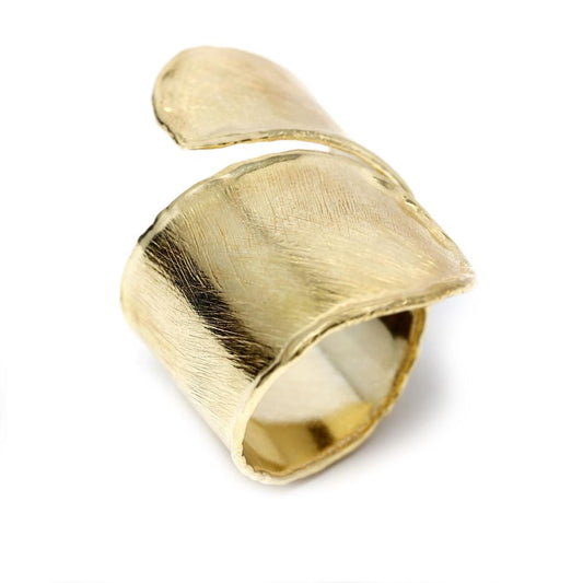 Anello Etrusco Molla Piatto in Argento 925 Due Giri