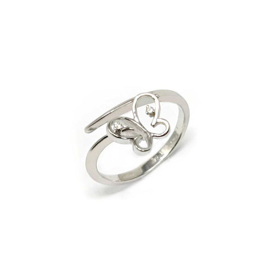 Anello Farfalla Stilizzata con Diamanti CT 0.02
