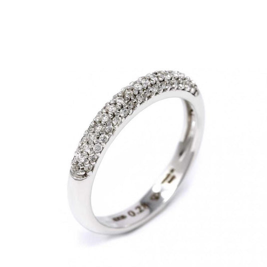 Anello Fascia con 52 Diamanti CT 0.28