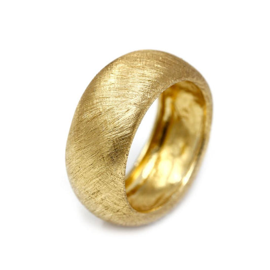 Anello Fascia in Argento Giallo 925 misura 20