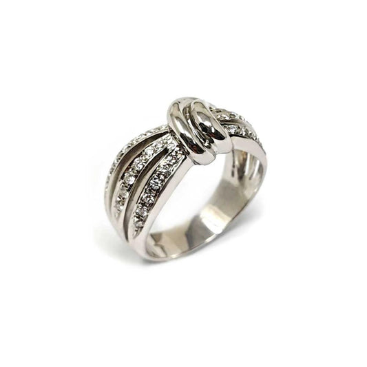 Anello Fiocco con Diamanti CT 0.45