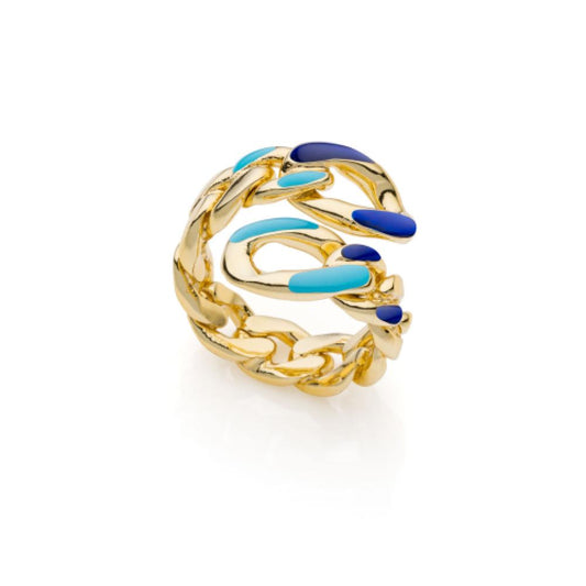 Anello groumette contrarié smaltato Rif.2304