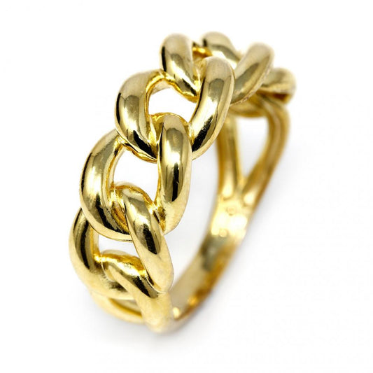 Anello Grumetta in Argento Giallo 925 mis 18.5