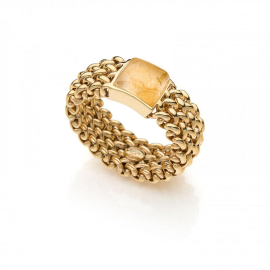 Anello in argento con Quarzo giallo Chicco UNOAERRE 6210