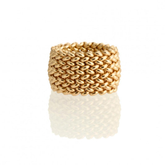 ANELLO IN ARGENTO DORATO CHICCO UNOAERRE Rif. 6212