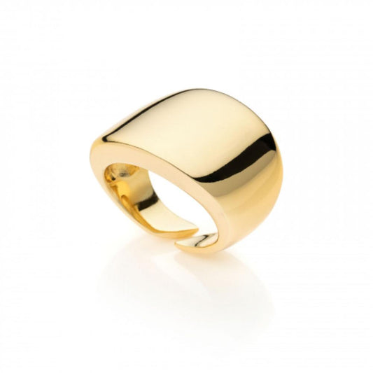 Anello in bronzo dorato a fascia UNOAERRE