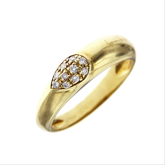 Anello in Oro Giallo con Diamanti CT 0.11