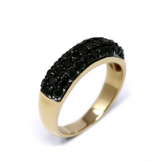 Anello in Oro Rosa e Diamanti Neri CT 1.00