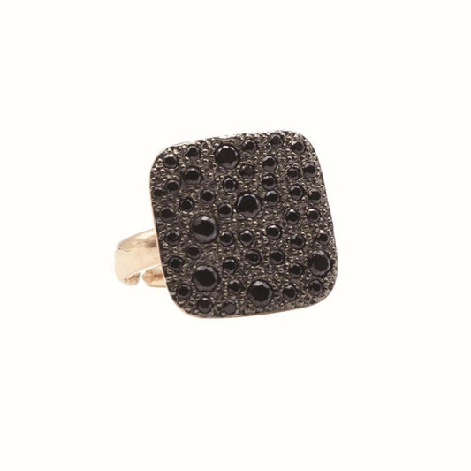 Anello Pavè Quadrato Medio ALISEI