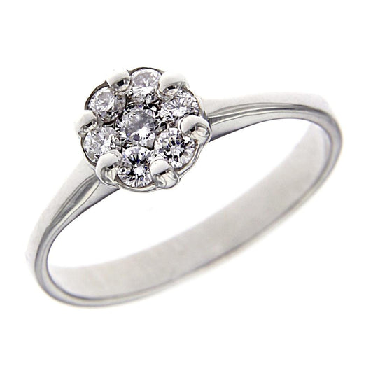 Anello Rosetta con 7 Diamanti CT 0.24