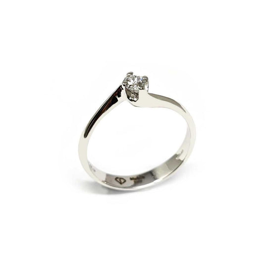 Anello Solitario con Diamante CT 0.10 IF F