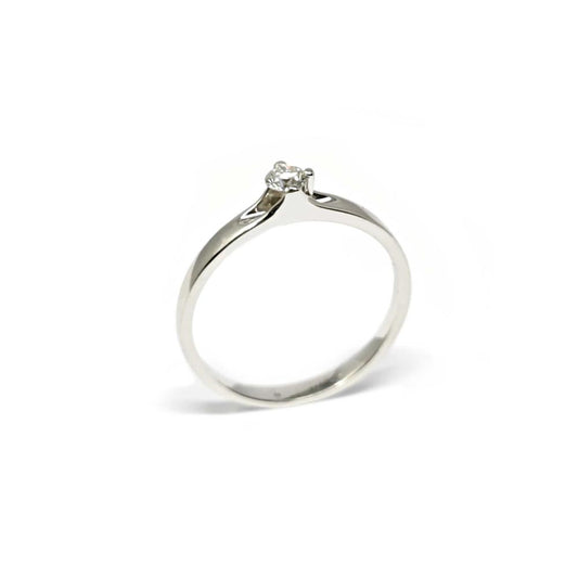 Anello Solitario con Diamante CT 0.25 VVS1 F