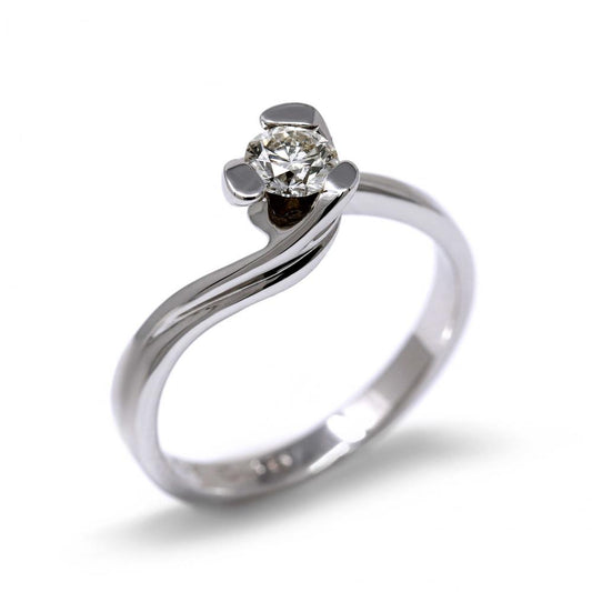 Anello Solitario a giro con Diamante CT 0.46