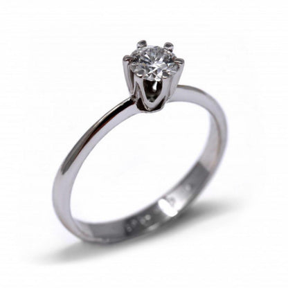 Anello Solitario con Diamante Linea Tiffany CT 0.43 SI1 F