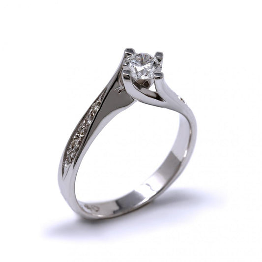 Anello Solitario con Diamanti CT 0.51