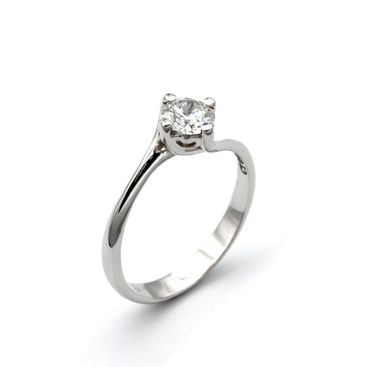 Anello solitario con Diamante Bianco CT 0.61